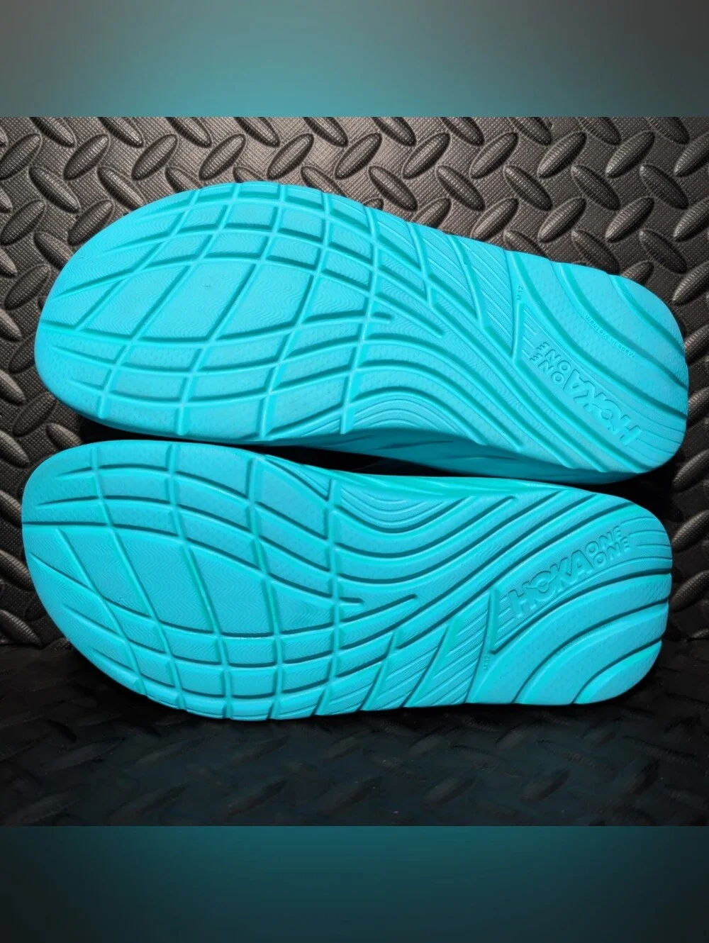 Hoka One One Ora Recovery Flip Scuba Blue/Bellwether Blue size 12